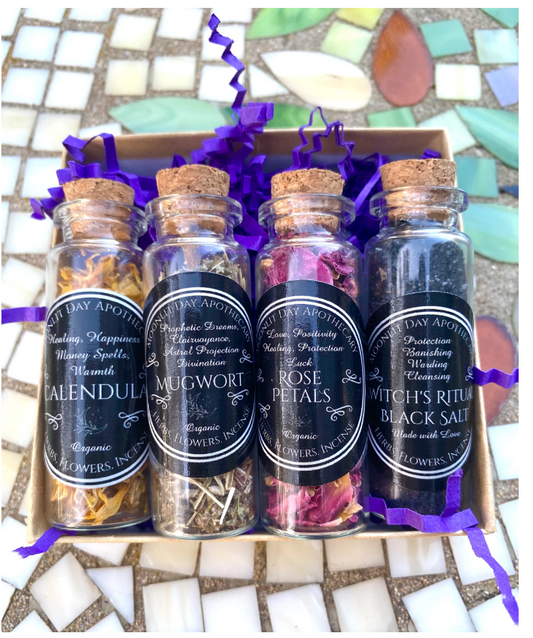 Witchcraft Herb Bottles Apothecary Herbs Organic Free Gift Wrap Magic Herb Jars 15ml Witch herbs