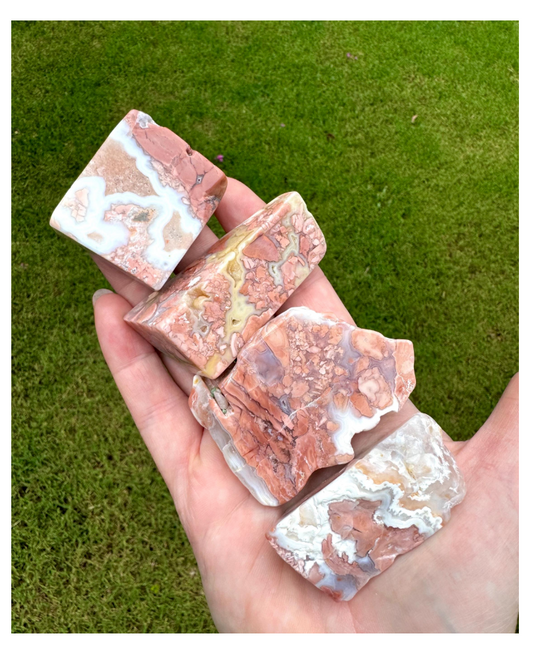 Pink Agate High Quality Polished Freeform Stones Crystals Specimens Free Gift Wrap