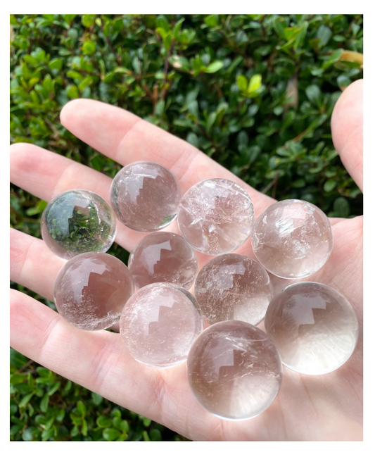High Quality Clear Quartz Sphere Orb .85-1” Round Free Gift Wrap