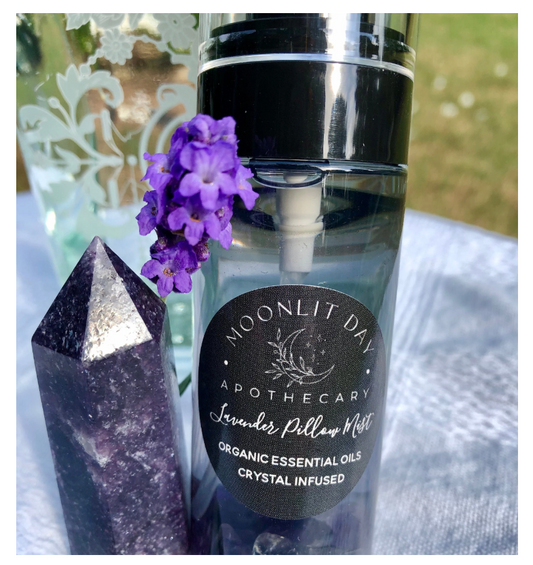 Lavender Pillow Mist Organic linen spray crystal infused room spray aromatherapy mist