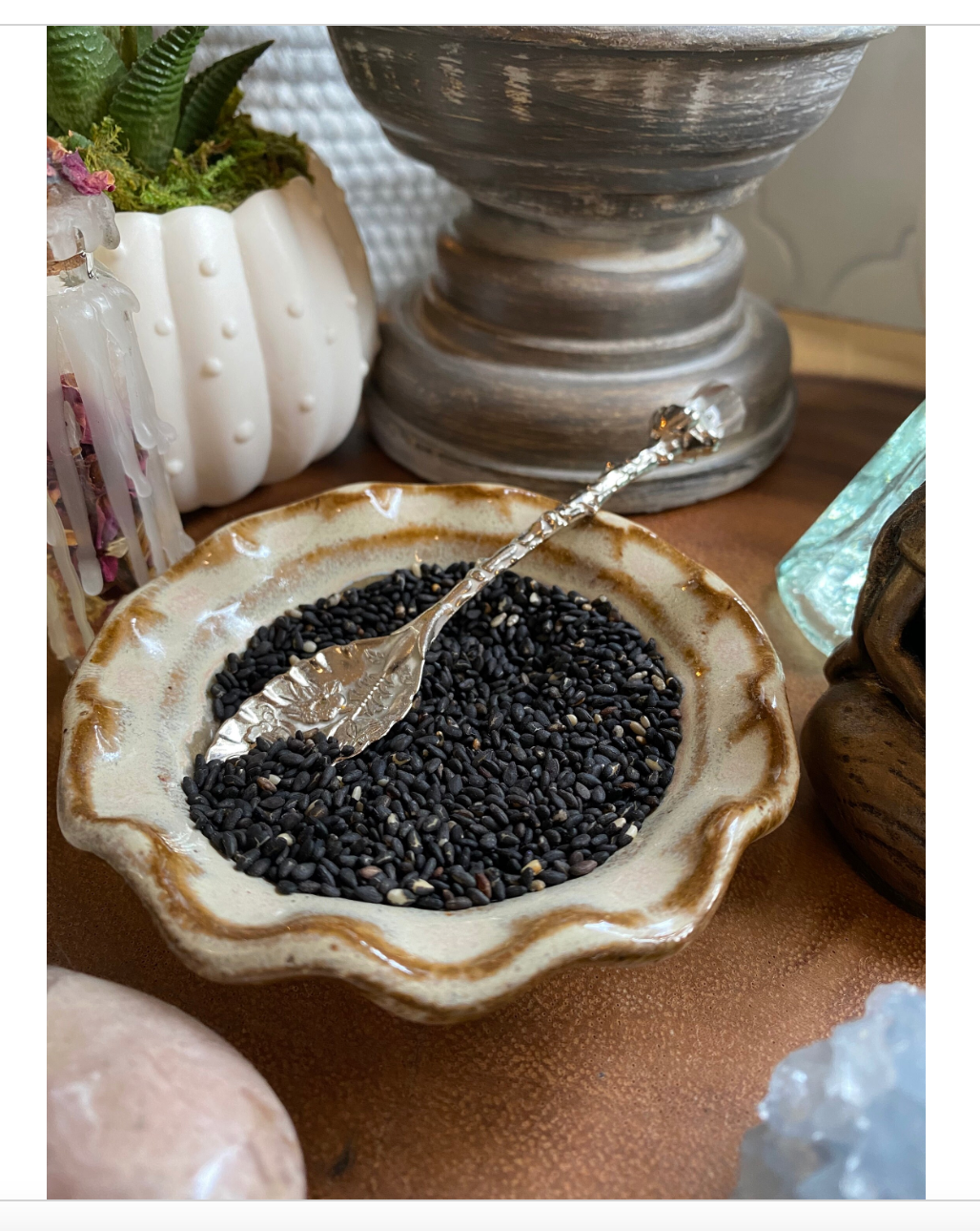Crystal Spoon *Free Giftwrap* Witch Spoons Fairy Incense Spoon Altar Spoon Ritual Spoon Wicca Vintage Teaspoon Small Gift